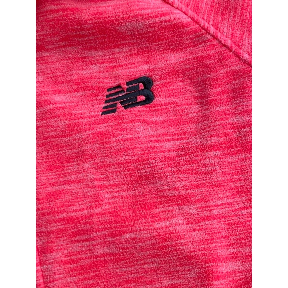 New Balance Womens Medium Pink Fleece Full Zip Hoodie Jacket Space Dye M - Picture 2 of 10